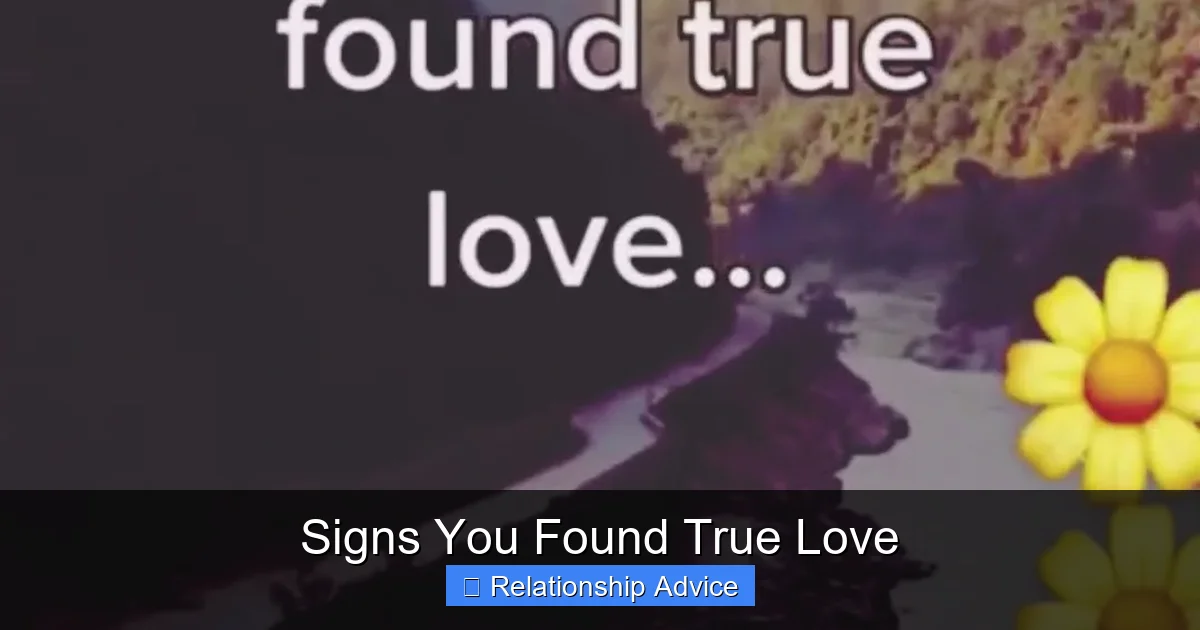 Signs You Found True Love