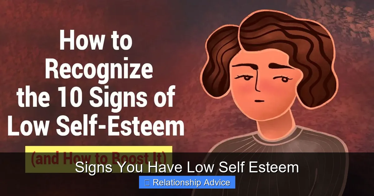 Signs You Have Low Self Esteem