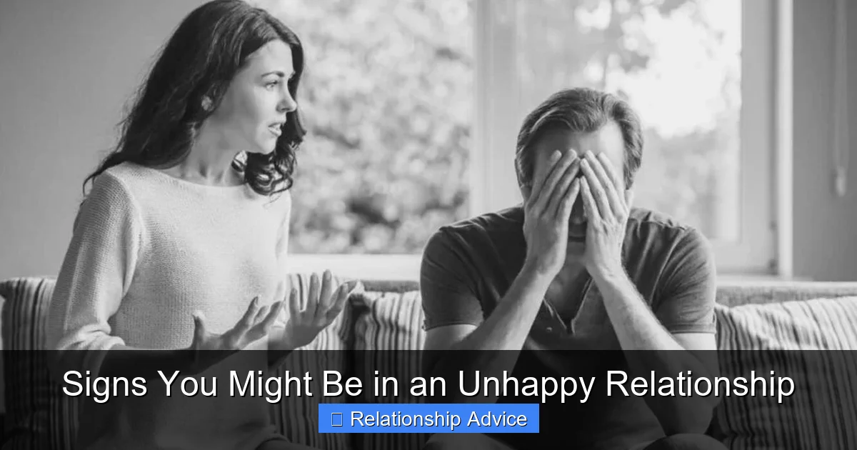 Signs You Might Be in an Unhappy Relationship