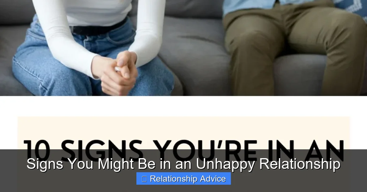 Signs You Might Be in an Unhappy Relationship