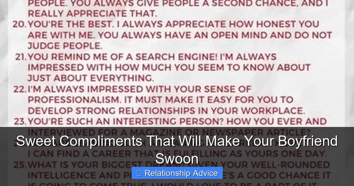 Sweet Compliments That Will Make Your Boyfriend Swoon