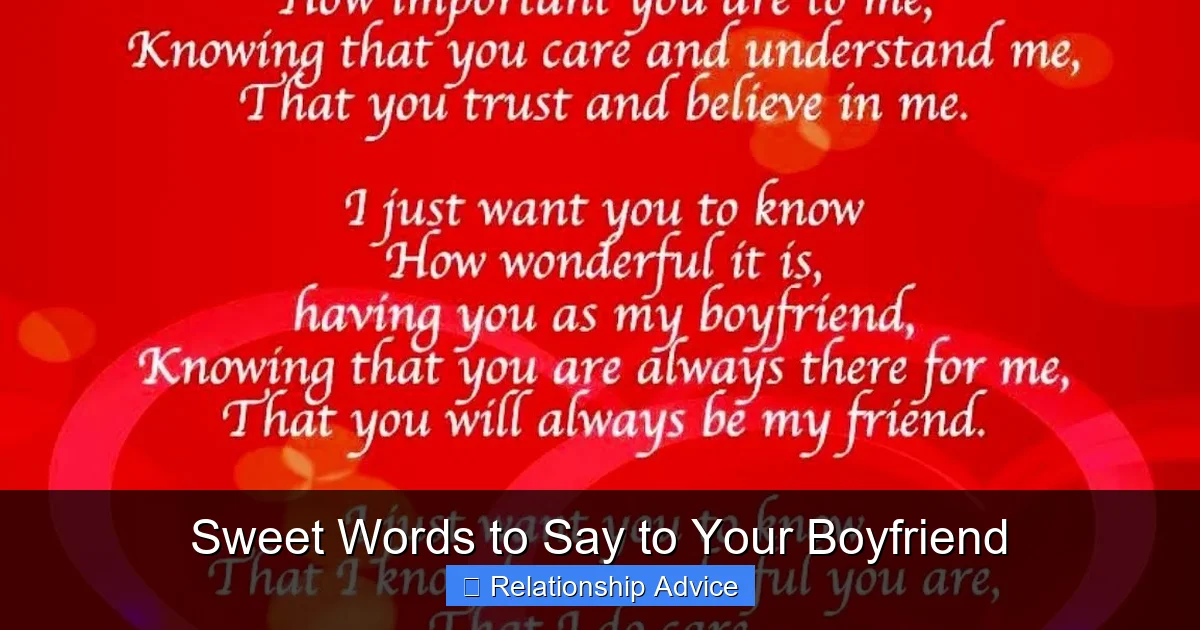 Sweet Words to Say to Your Boyfriend