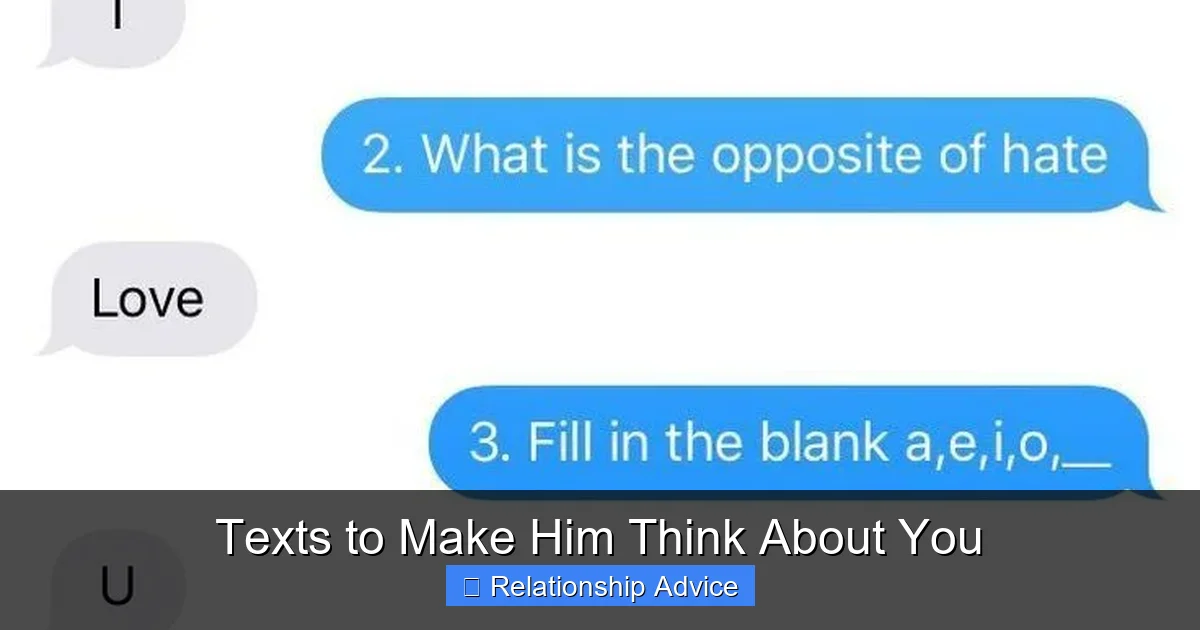 Texts to Make Him Think About You