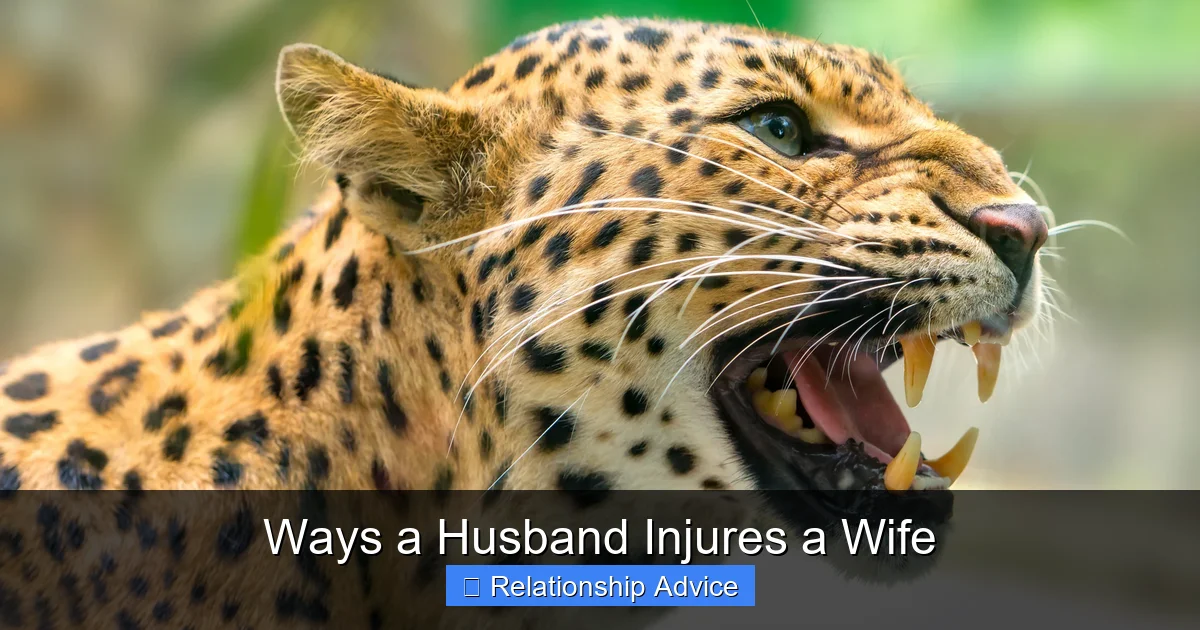 Ways a Husband Injures a Wife
