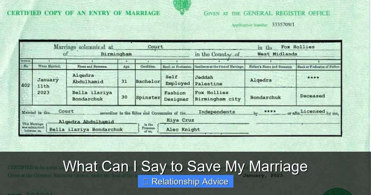 What Can I Say to Save My Marriage