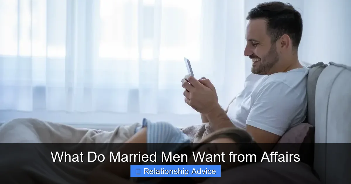 What Do Married Men Want from Affairs