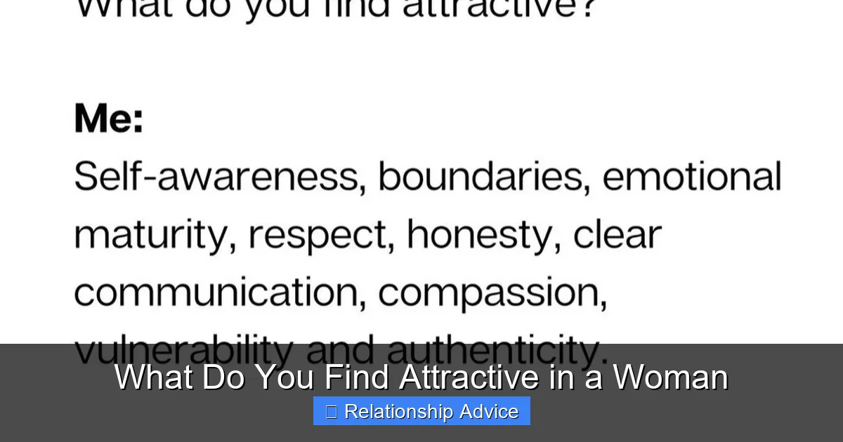 What Do You Find Attractive in a Woman