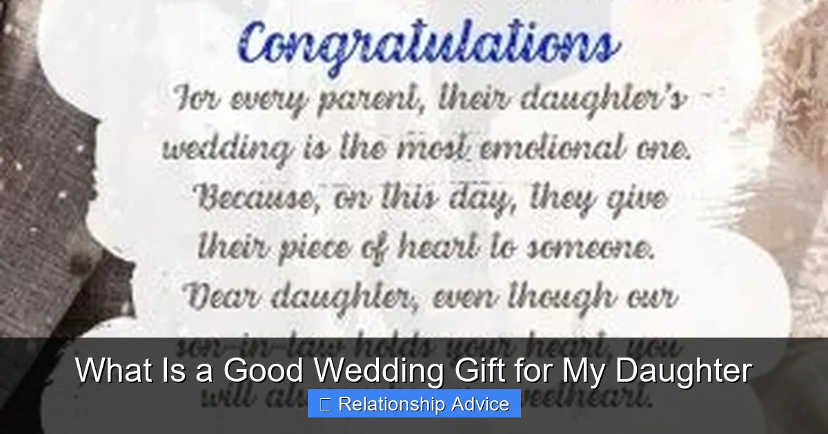 What Is a Good Wedding Gift for My Daughter