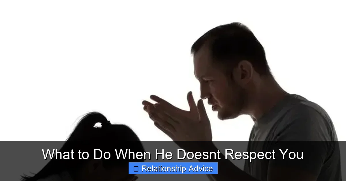 What to Do When He Doesnt Respect You