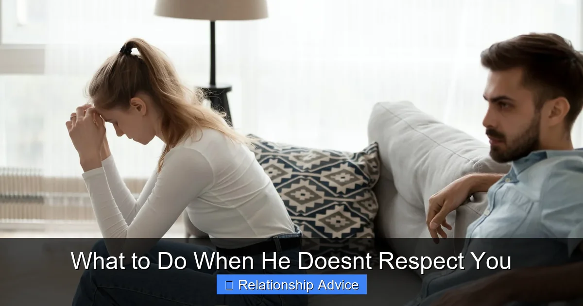 What to Do When He Doesnt Respect You