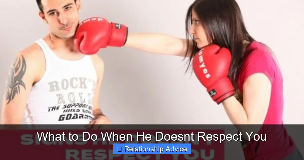 What to Do When He Doesnt Respect You