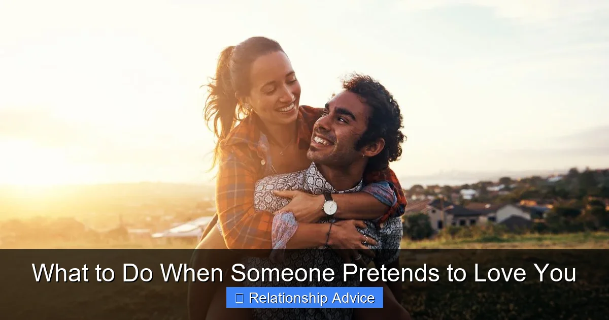 What to Do When Someone Pretends to Love You