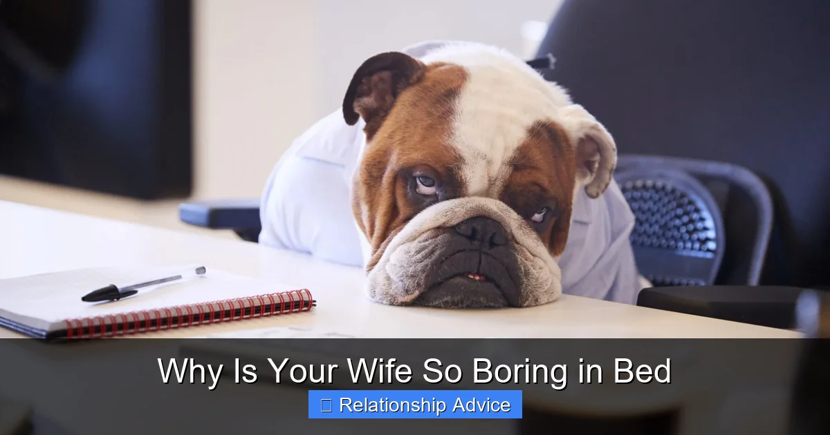 Why Is Your Wife So Boring in Bed