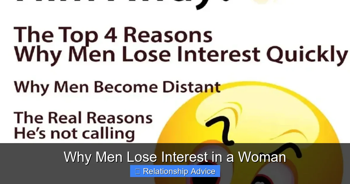 Why Men Lose Interest in a Woman