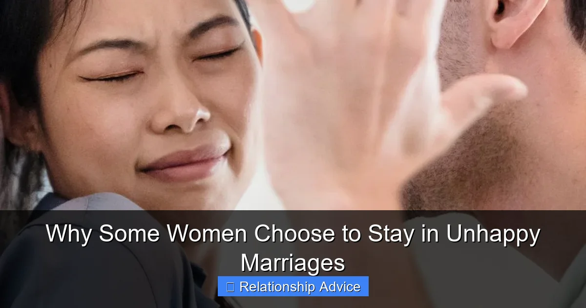 Why Some Women Choose to Stay in Unhappy Marriages