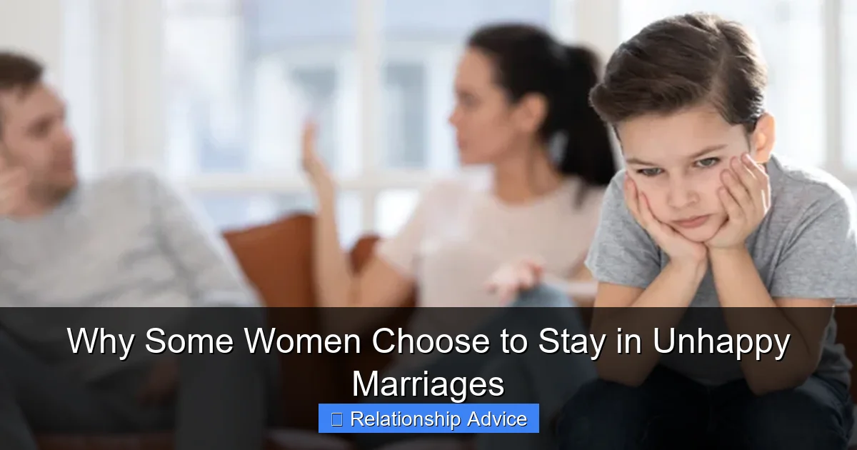 Why Some Women Choose to Stay in Unhappy Marriages