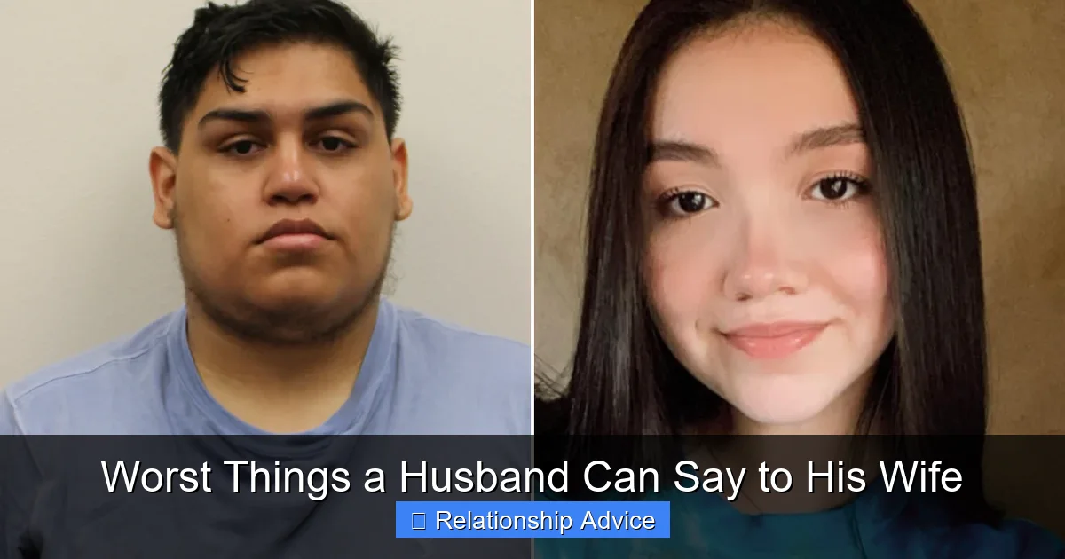 Worst Things a Husband Can Say to His Wife