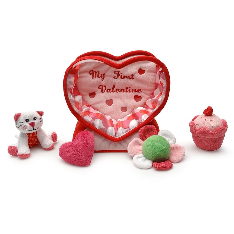 Baby's First Valentine's Day Gift - Deluxe Toy Set with 4 Sensory Toys