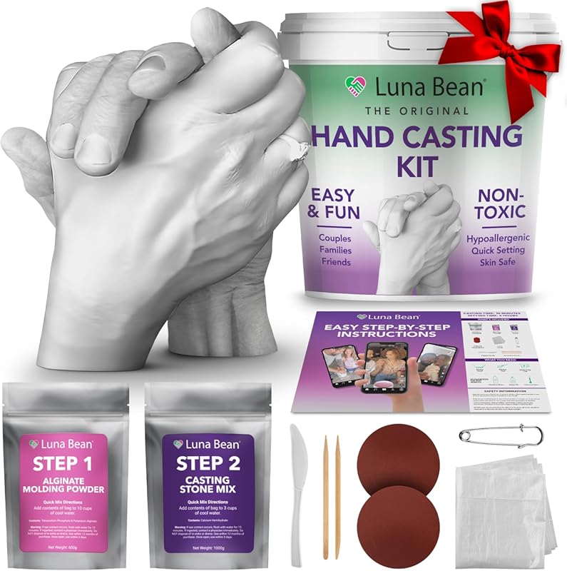 Hand Casting Kit for Couples – Romantic Keepsake for Valentine’s Day o