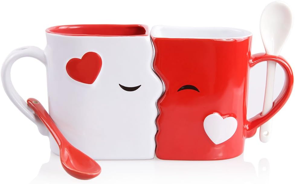 Blu Devil Kissing Mugs Set, Anniversary & Wedding Gifts, Exquisitely C