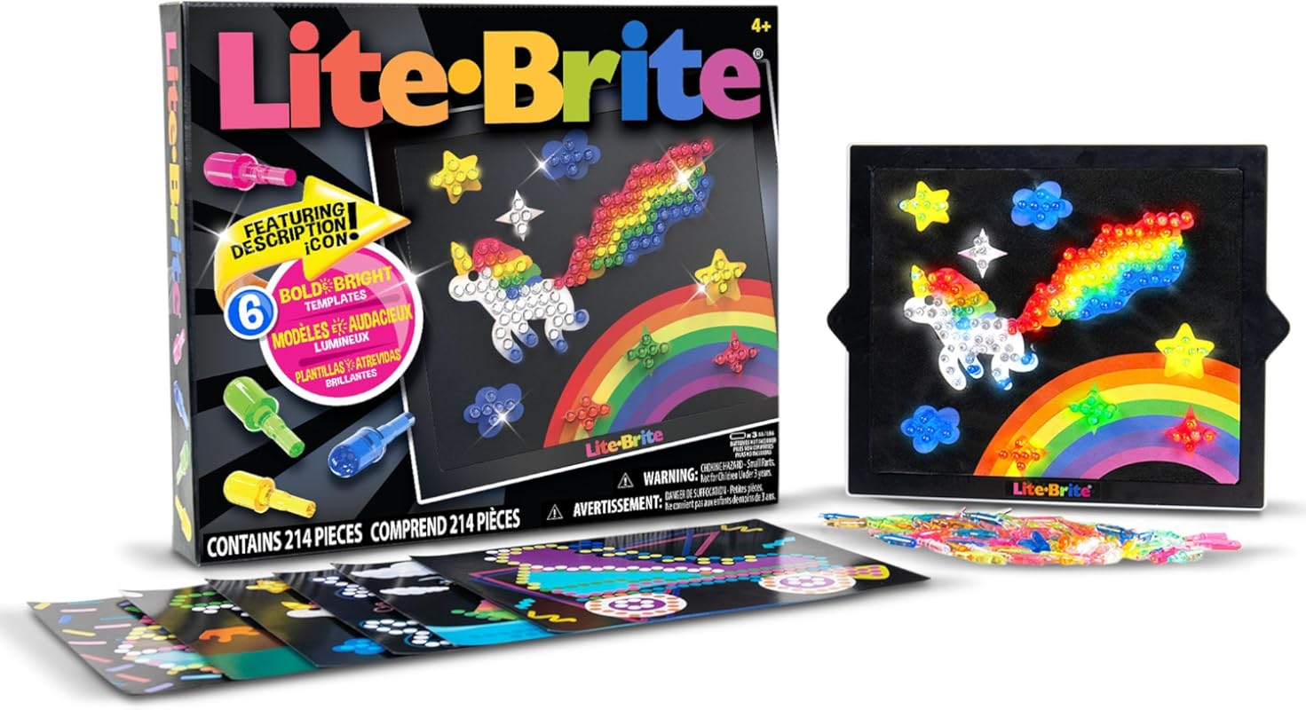 Lite Brite Classic Gift for 4 Year Old Girls Retro Light Up Art STEM T