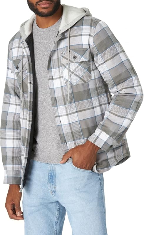 Wrangler Authentics Men's Long Sleeve Quilted Lined Flannel Shirt Jack