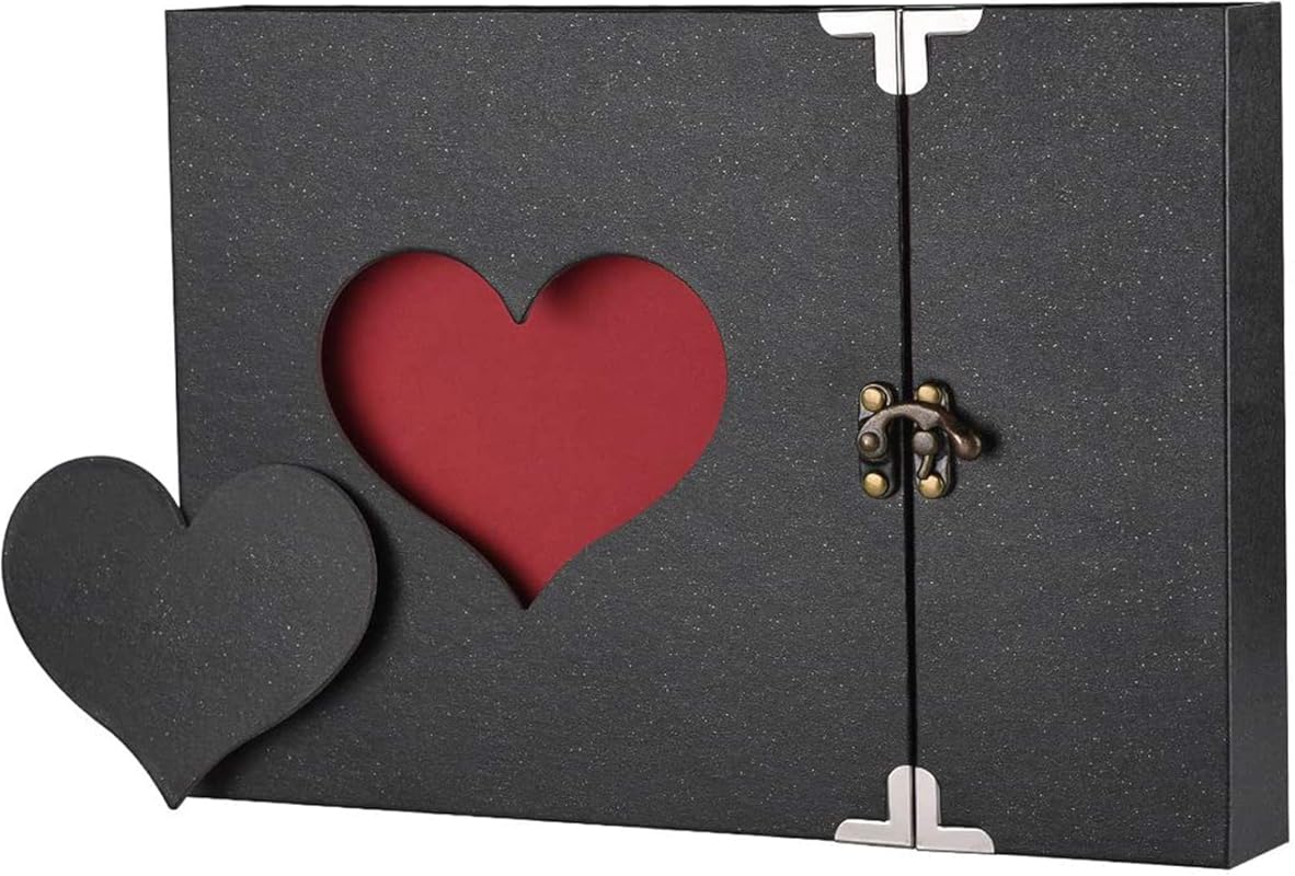 Handmade DIY Couples Memory Book with Black Pages – Romantic Gift for 