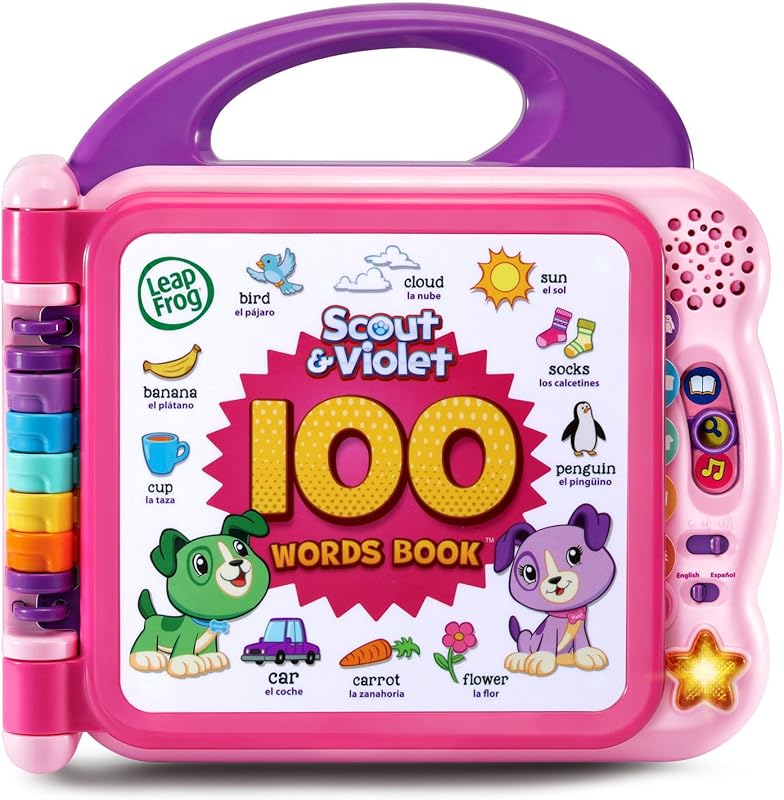LeapFrog Scout and Violet 100 Words Book - Purple Educational Gift for