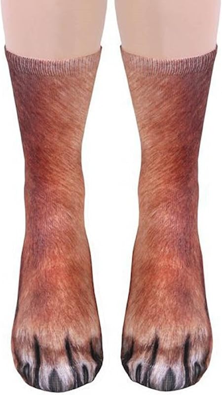 Funny Animal Paw Socks Best Gift Under $20 for White Elephant Exchange