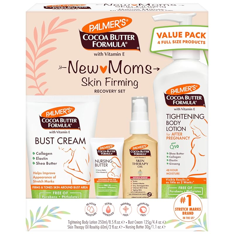 Palmer's Postpartum Skin Recovery Set: Lotion, Nursing Butter, Bust Cr