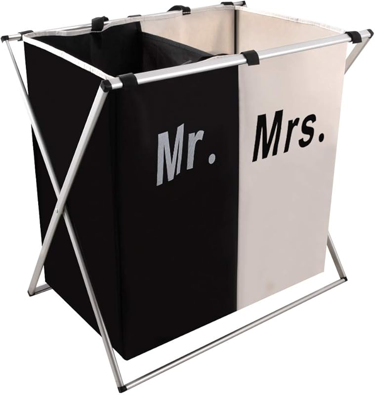 Nicesail laundry hamper for couples gift with two sections waterproof 