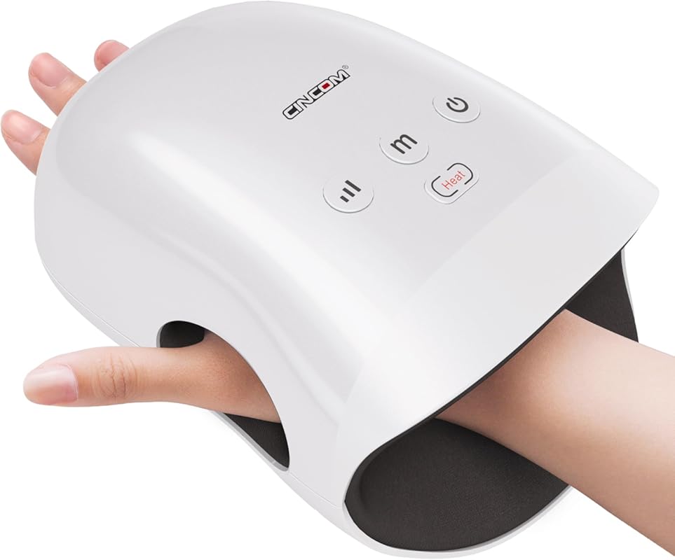 CINCOM Cordless Hand Massager - Heat and Compression Therapy for Women