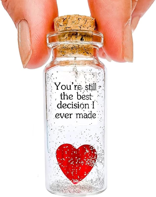 Sweet Anniversary Gift for Him or Her – Heartfelt Message in a Gift Bo