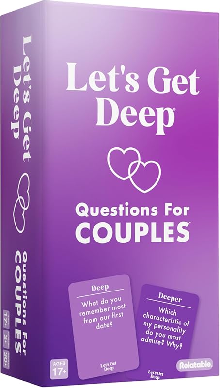 Let's Get Deep Couples Card Game - 200 Romantic Intimacy Building Ques
