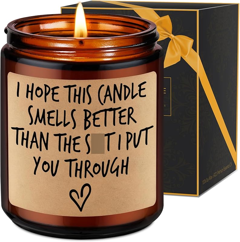 Scented Apology Candle with Love Message, Gift for Wife, Girlfriend or