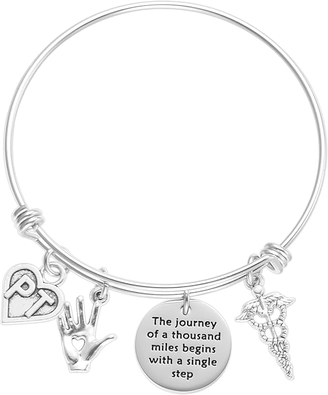 HUTIMY Physical Therapist Gifts Bracelet For Women Funny Therapy Charm