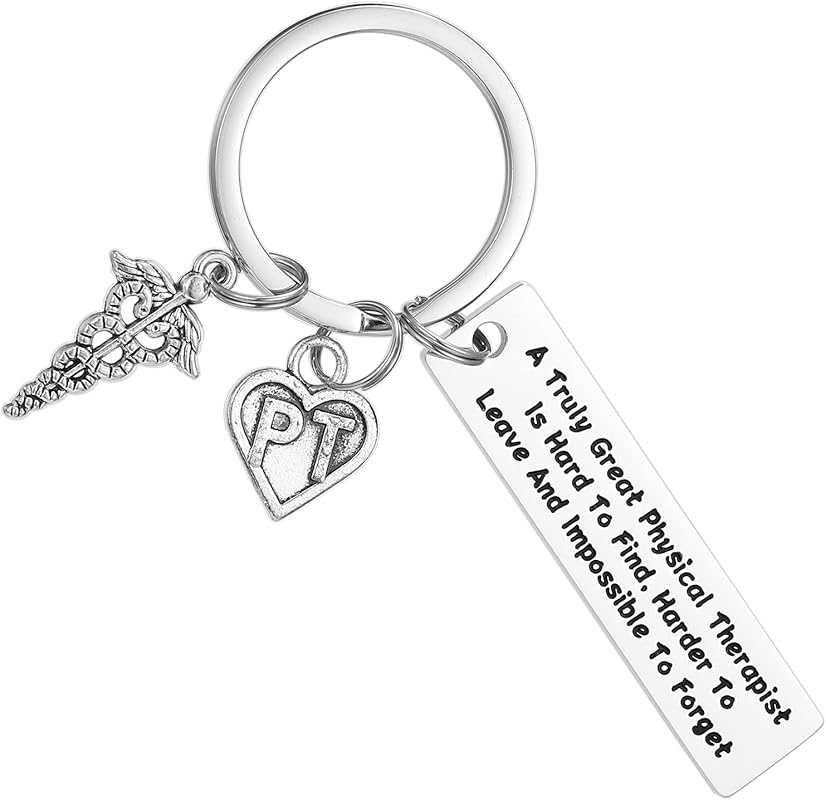 HUTIMY Physical Therapy Gifts Keychain for Women Men Therapists Key Ri