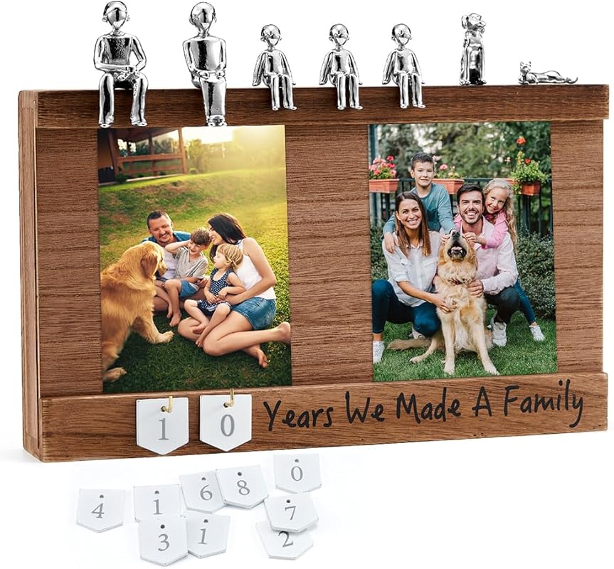 Personalized Wooden Memory Box with Family Statue – Anniversary and We