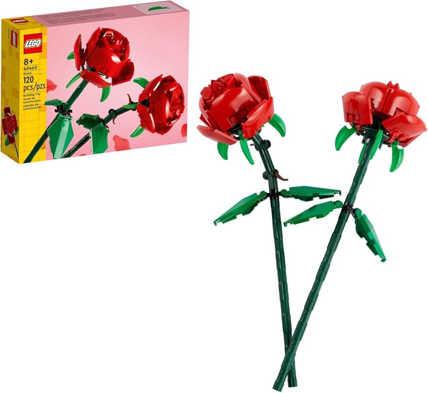 LEGO Roses - Building Toy for Kids, Girls & Boys, Ages 8+ - Artificial
