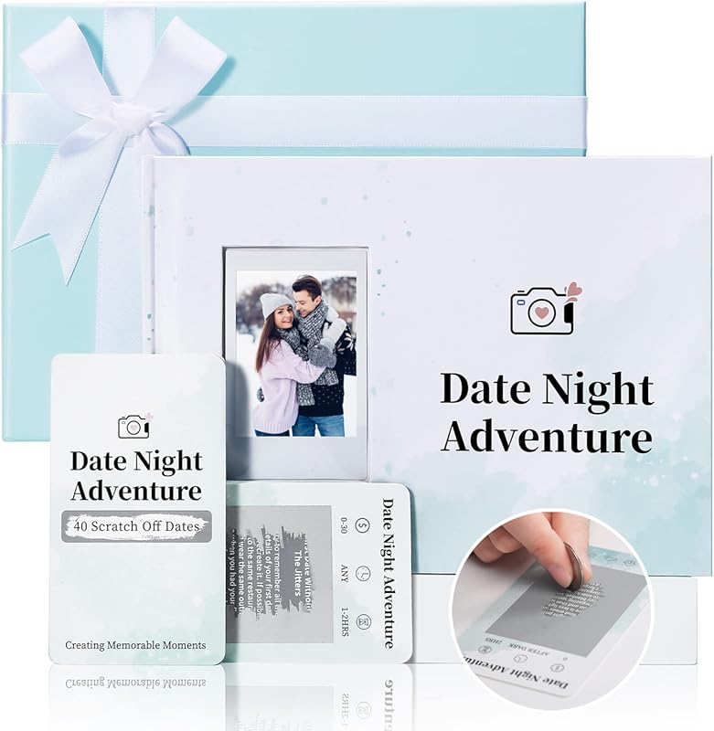 40 Date Ideas for Couples, Unique Scratch Off Date Night Games with Ad