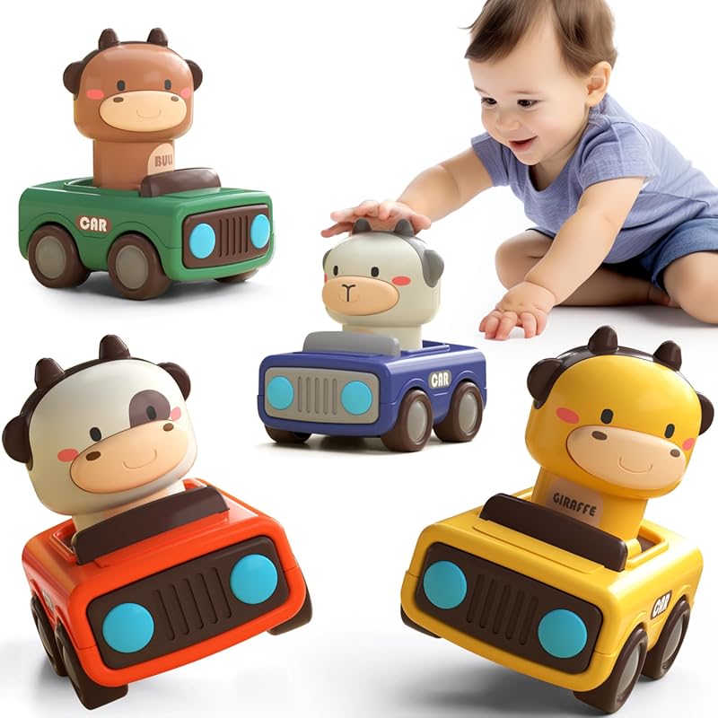 iPlay, iLearn Press to Go Car Toys for Toddlers 1