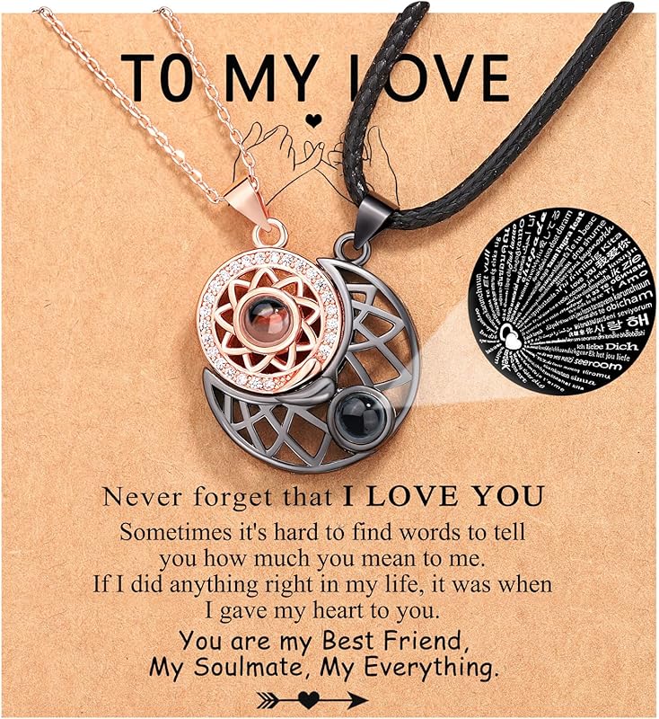 UPROMI Couple Necklace for Boyfriend/Girlfriend/Husband/Man/Soulmate, 