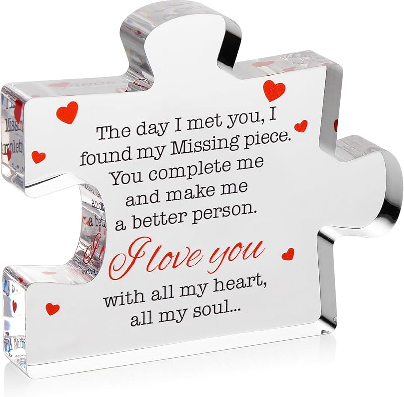 Acrylic Puzzle Print with I Love You Message for Him or Her