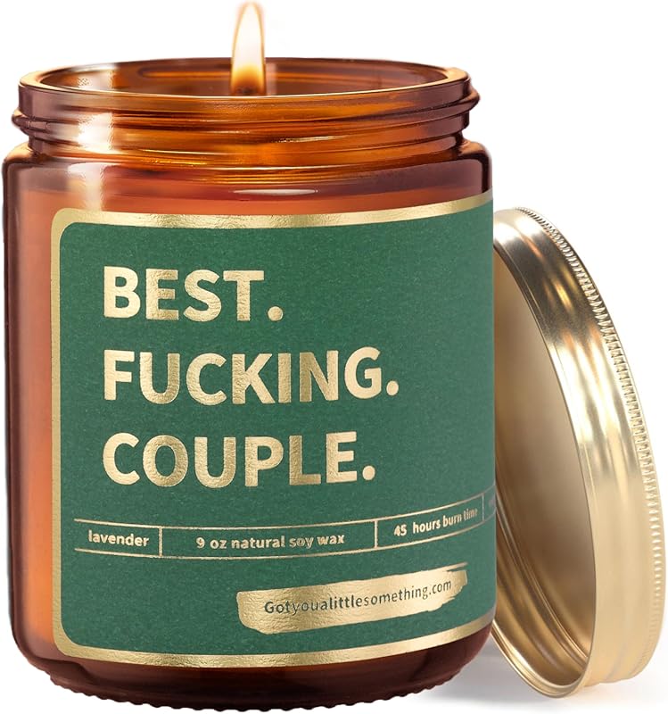 Funny Anniversary Candle for Couples – Humorous Gift for Engagement, V