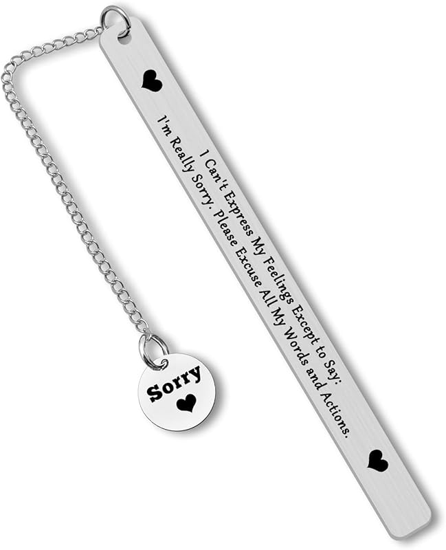 Apology Bookmark – I'm Sorry Gift for Her, Him, Family, or Friends
