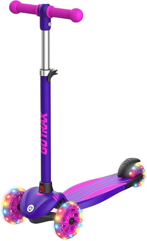 Gotrax KS1 Kids Kick Scooter for 4 Year Old Girls with LED Lighted Whe