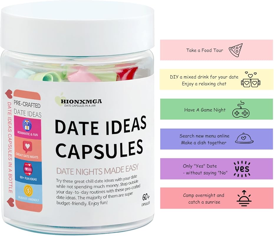 Message in a Bottle with 60 Date Night Ideas – Unique Couples Gift