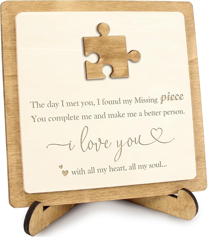 Missing Piece I Love You Sign – Sentimental Home Decor for Couples