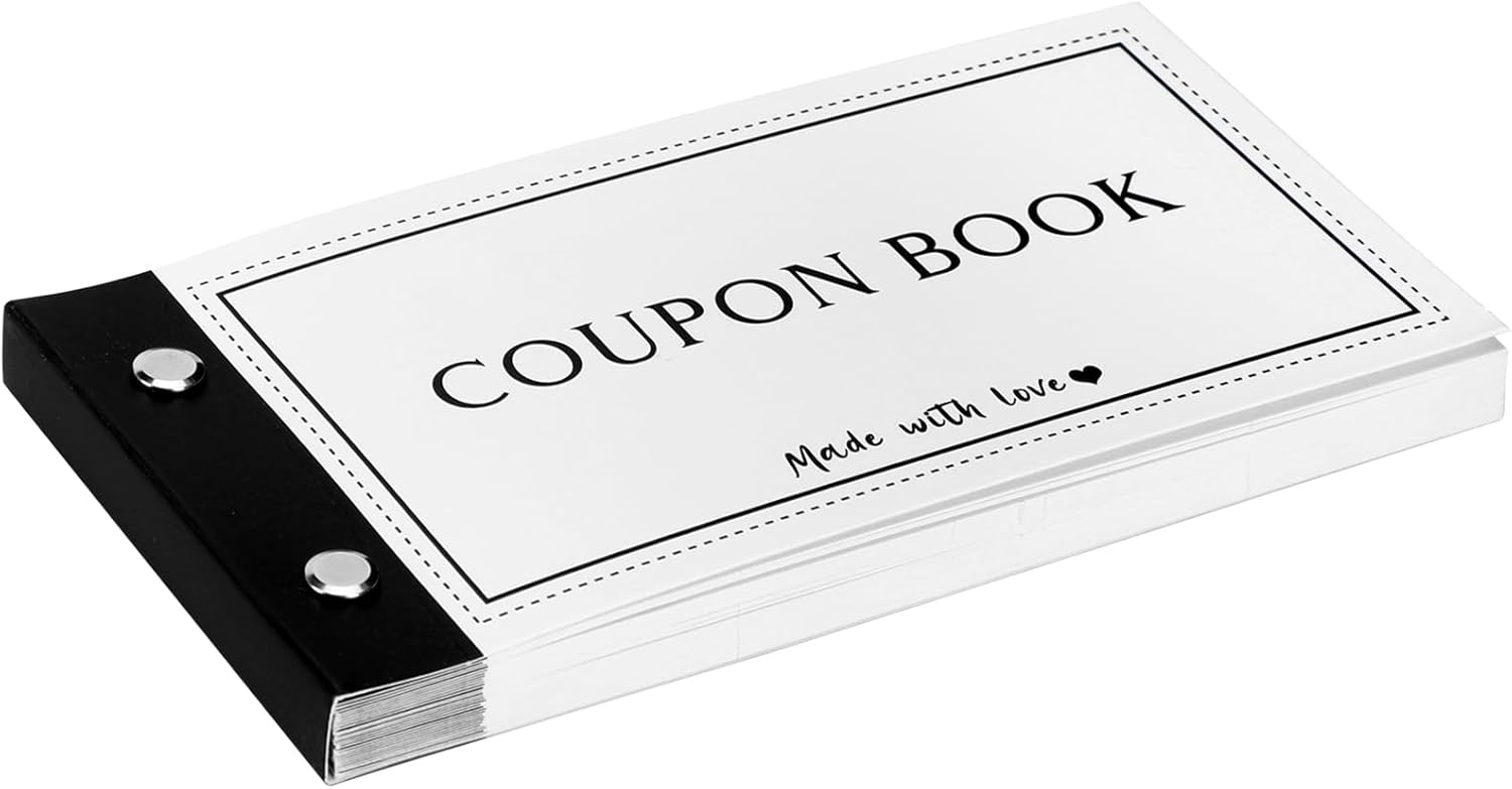 Personalized Coupon Book, 30 Blank Coupon Cards for All Occasions, Val