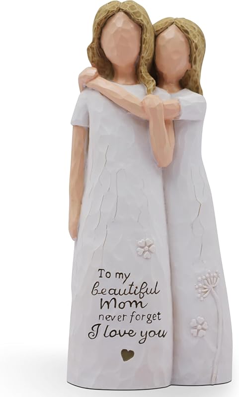 Sculpted hand-painted figurine gift for mom from daughter, perfect for